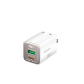MICRODIA SMARTCube™ Nano 30W GaN Pro Wall Charger, Dual-Port, USB-C PD3.0 + USB-A QC3.0